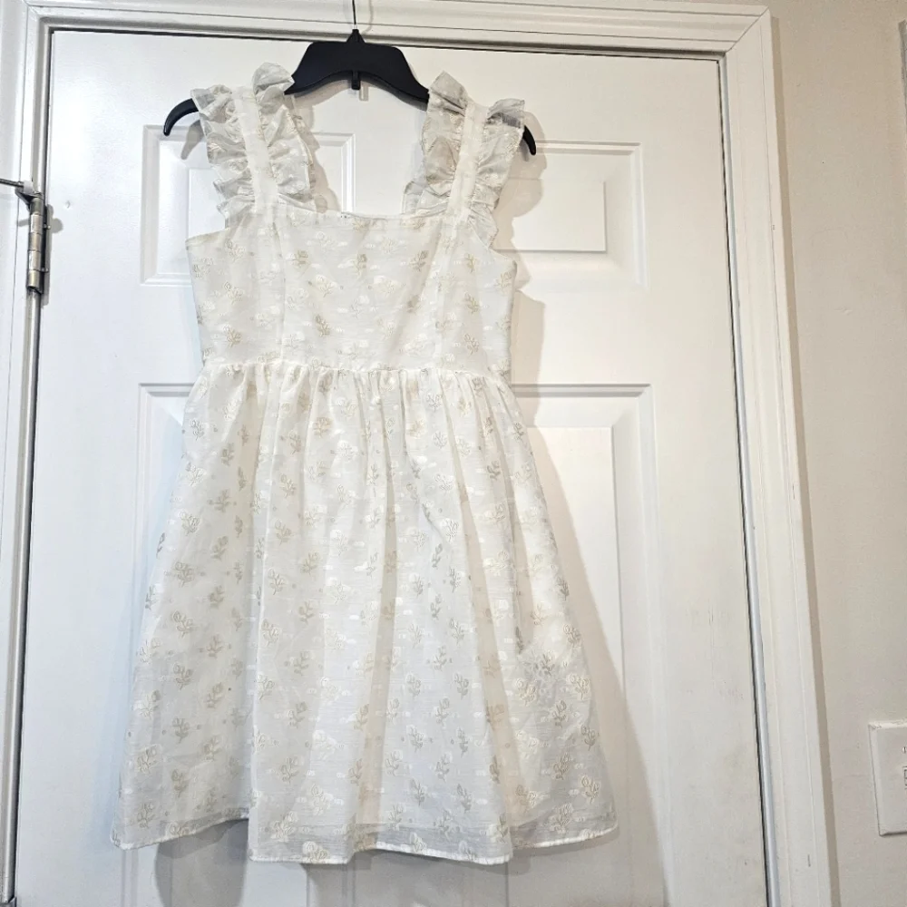 english factory floral embroidery mini dress English Factory Women's Floral Embroidery Mini Dress, Green Multi, XS at Amazon Women's Clothing store